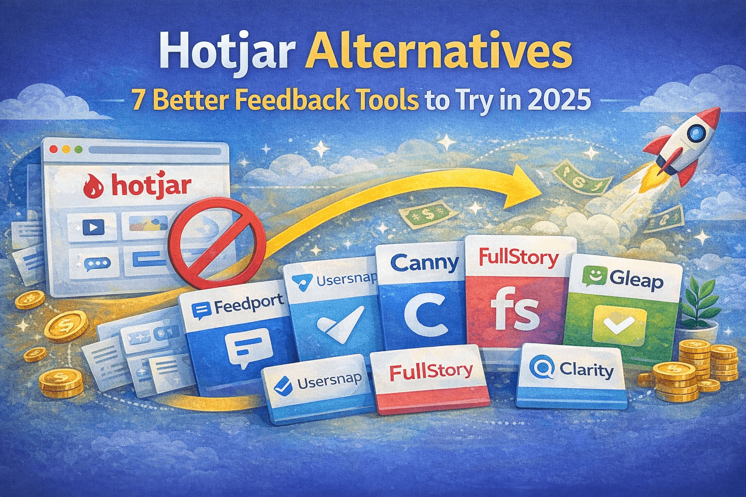 Comparison chart showing different feedback tools